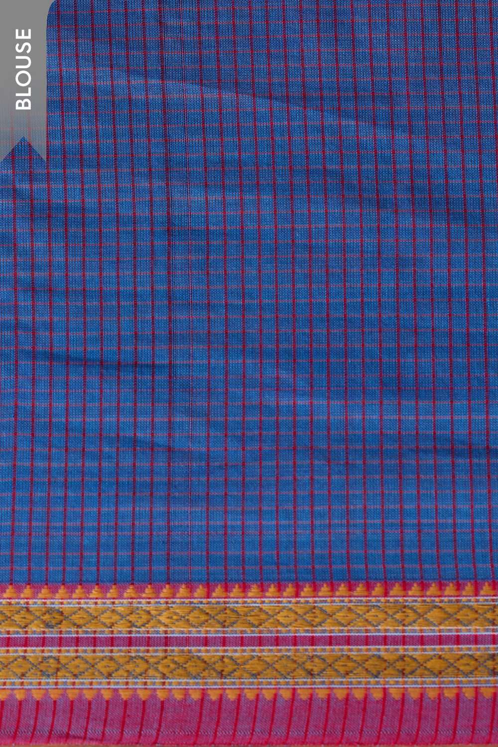 Blue Maharashtra Woven Pure Cotton Saree image number null