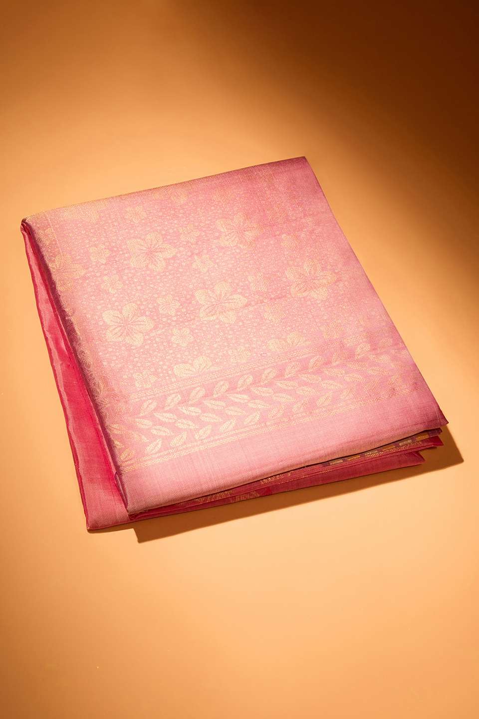 Pink Woven Soft Pure Silk Saree
