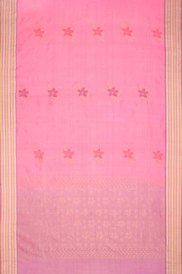 Pink Woven Soft Pure Silk Saree thumbnail image number null