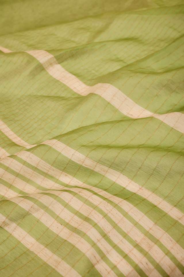 Green Bhagalpur Woven Silk Viscose Saree thumbnail image number null