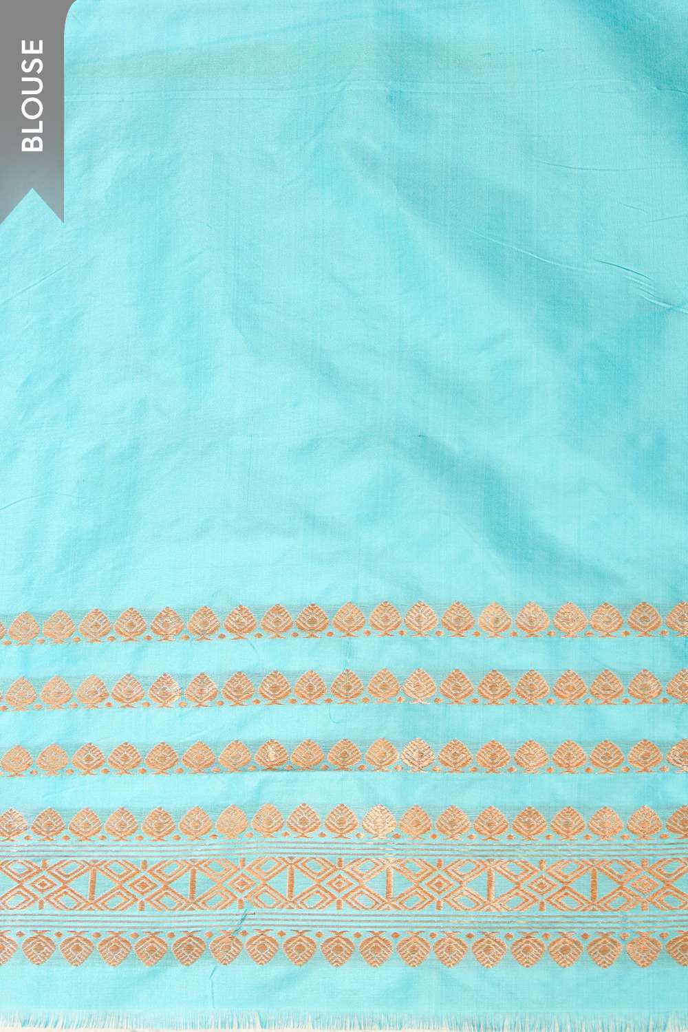 Light Blue Assam Woven Pure Silk Saree image number null