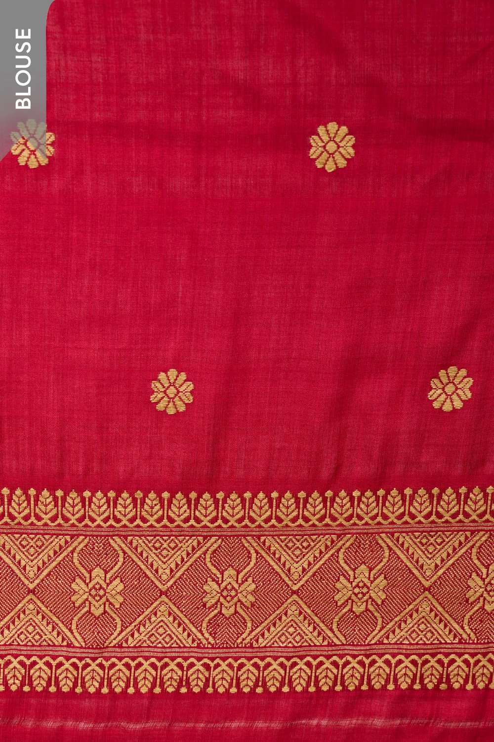 Light Red Assam Woven Pure Eri Saree image number null