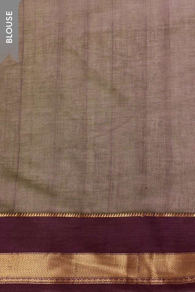 Violet Cotton Woven Saree thumbnail image number null