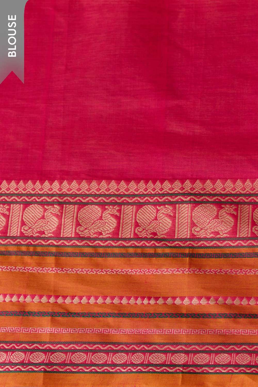 Pink Woven South Pure Cotton Saree image number null