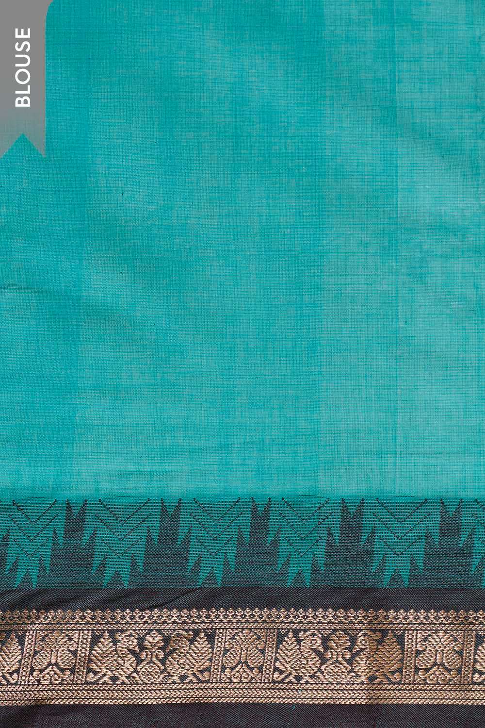 Light Blue Woven Pure Cotton Saree image number null
