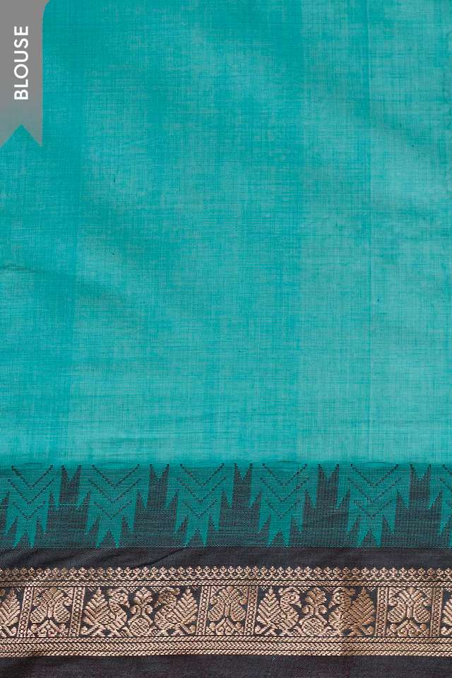 Light Blue Woven Pure Cotton Saree thumbnail image number null