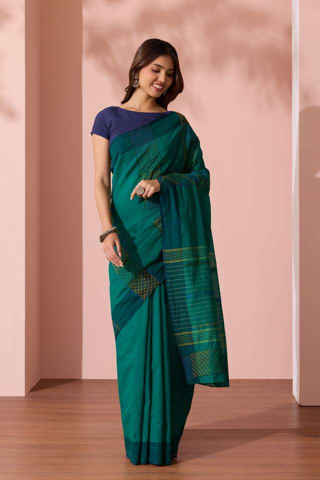 Green Karnataka Pure Cotton Lambani Saree thumbnail image number null