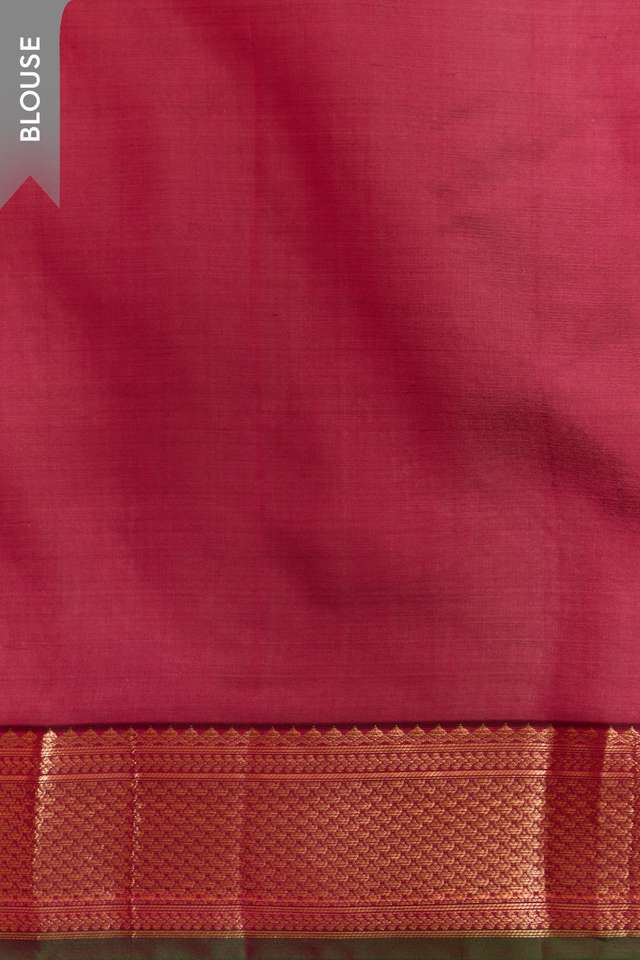 Red Woven Pure Silk Tussar Saree thumbnail image number null