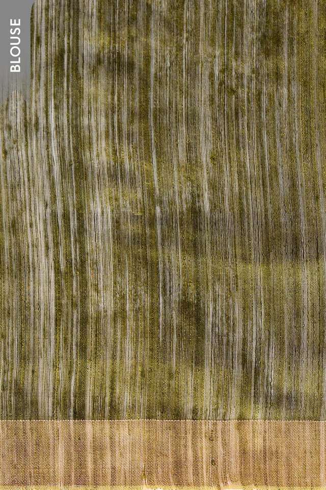 Dark Green Jamdani Pure Silk Vanya Bengal Saree thumbnail image number null