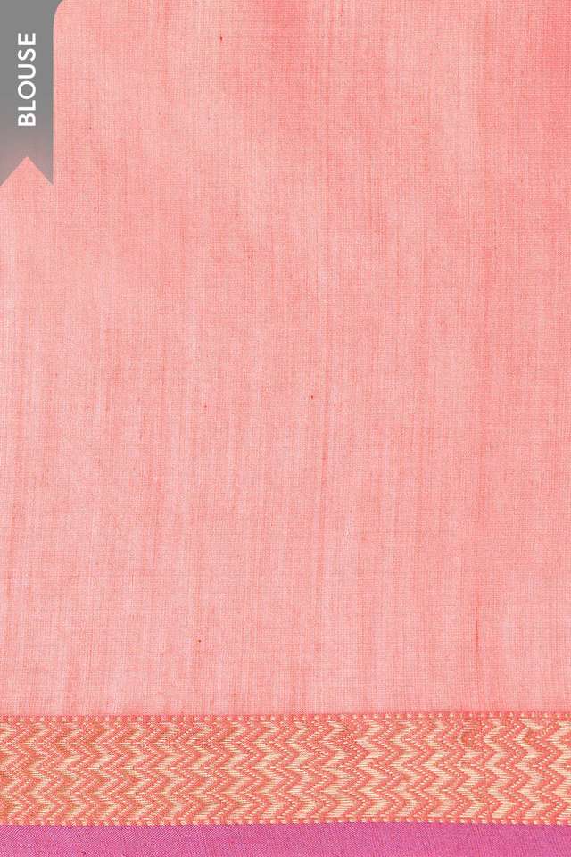 Dark Pink Woven Pure Silk Cotton Maheshwari Saree thumbnail image number null