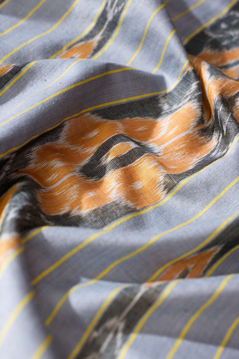 Yellow Ikat Pure Tussar Silk Gopalpur Saree image number null