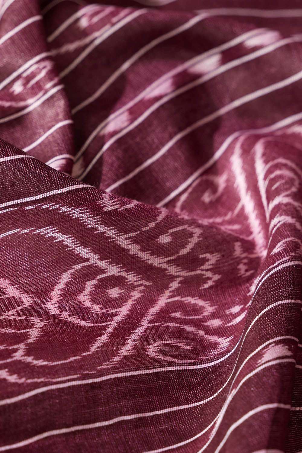 Violet Ikat Pure Tussar Silk Gopalpur Saree image number null