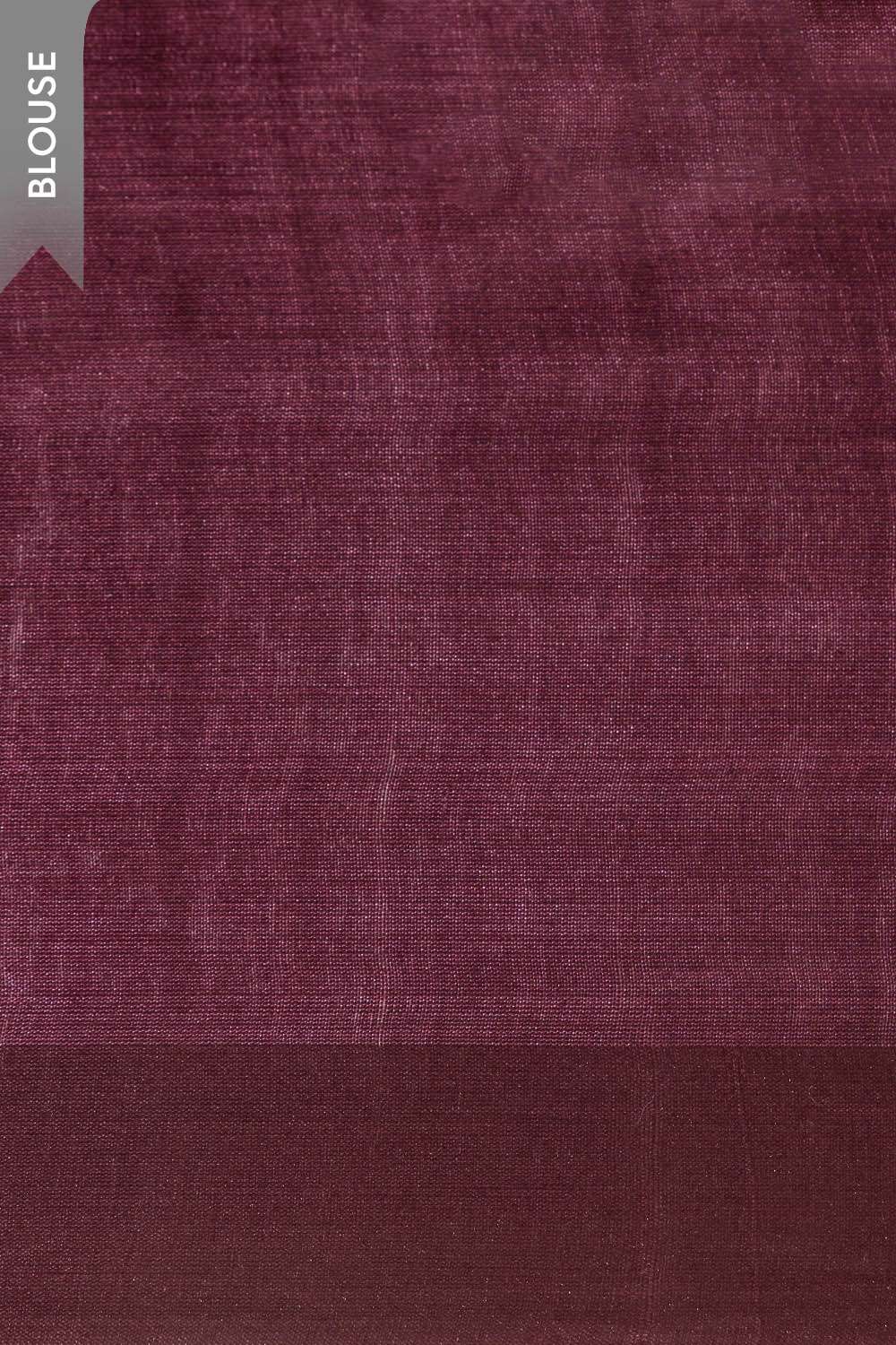 Violet Ikat Pure Tussar Silk Gopalpur Saree image number null