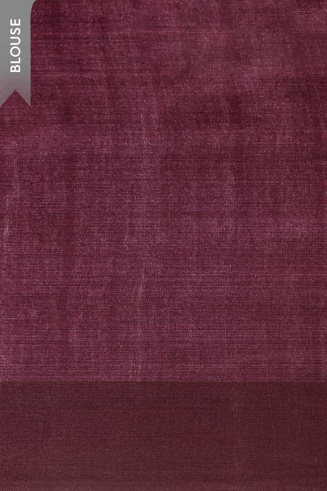 Violet Ikat Pure Tussar Silk Gopalpur Saree thumbnail image number null