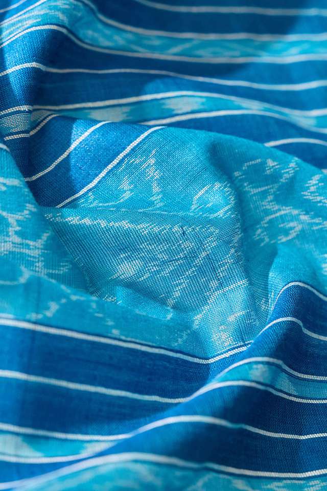 Light Green Ikat Pure Tussar Silk Gopalpur Saree thumbnail image number null