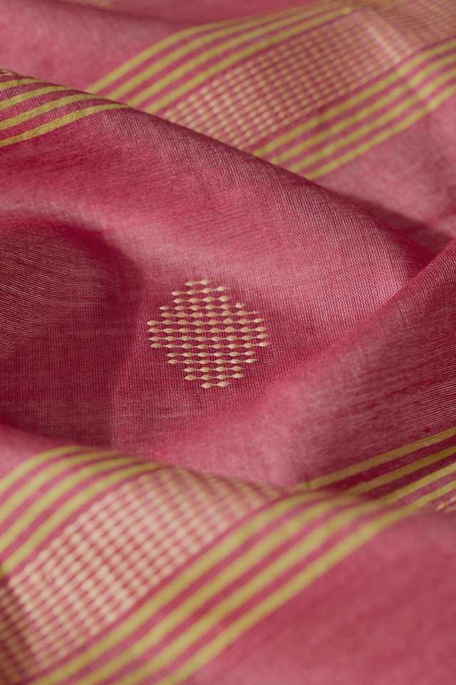 Red Woven Silk Viscose Bhagalpur Saree thumbnail image number null
