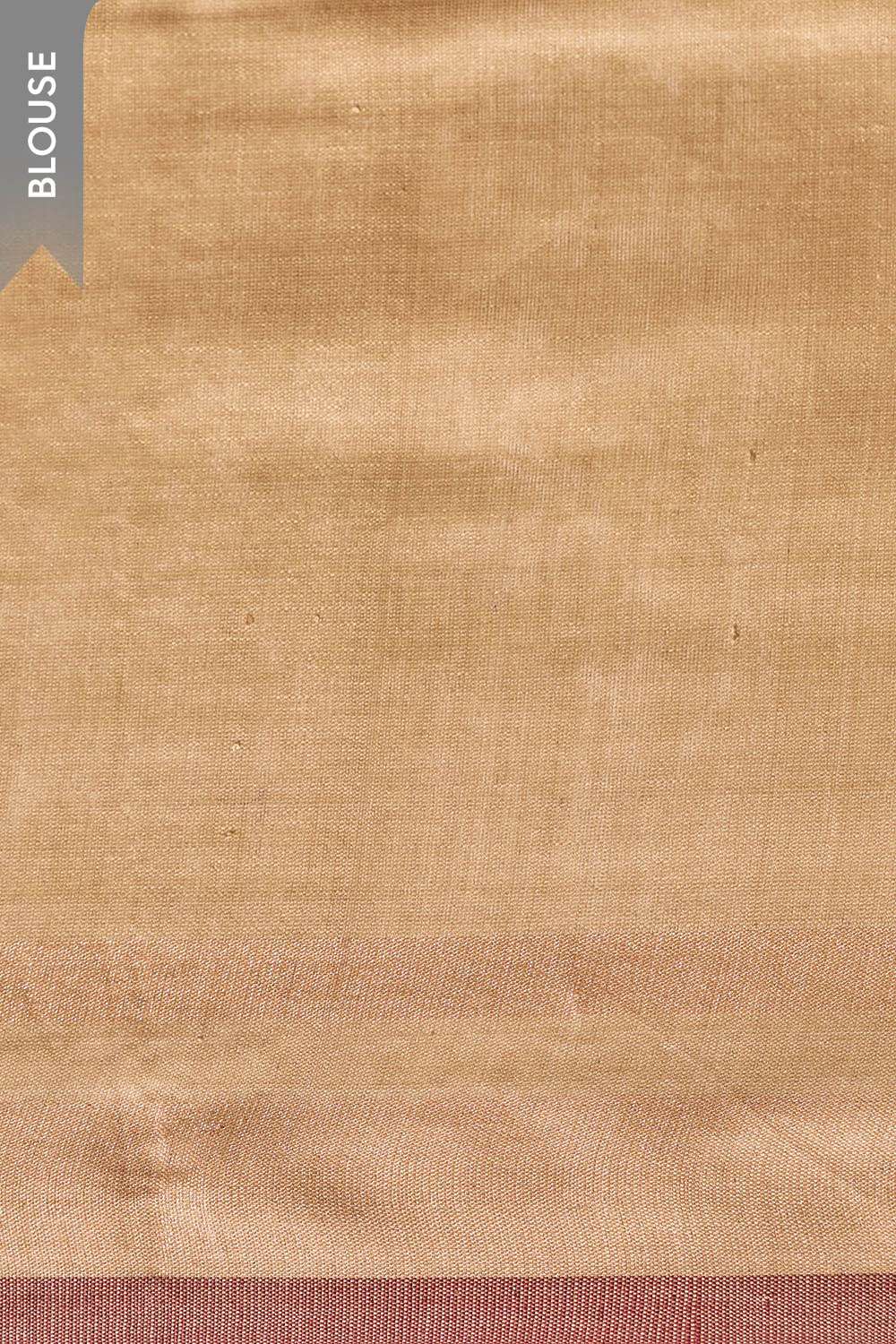 Red Woven Silk Viscose Bhagalpur Saree image number null