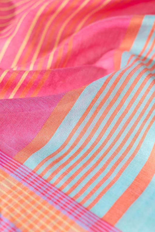 Blue Woven Silk Viscose Bhagalpur Saree thumbnail image number null
