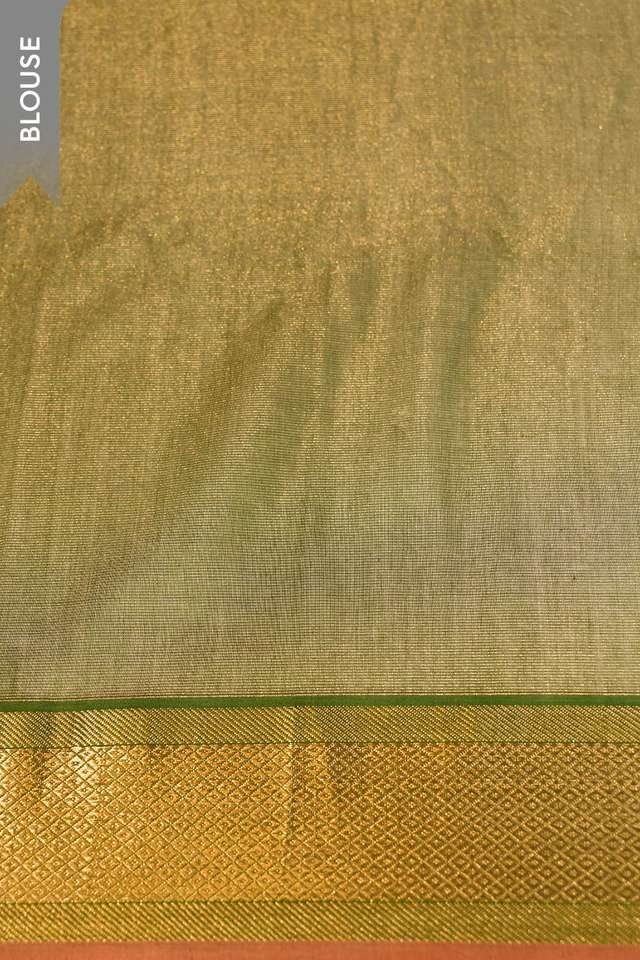 Light Green Woven Pure Tissue Cotton Maheshwari Saree thumbnail image number null