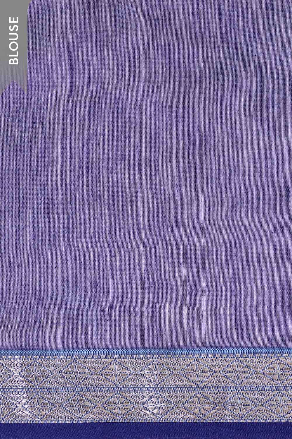 Light Blue Woven Pure Silk Cotton Maheshwari Saree image number null