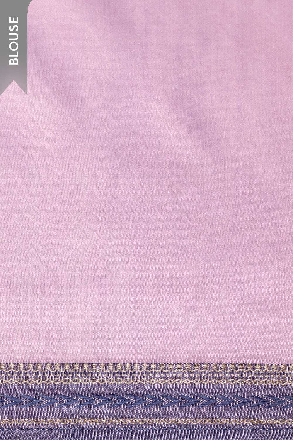 Light Violet Woven Pure Silk Cotton Maheshwari Saree image number null