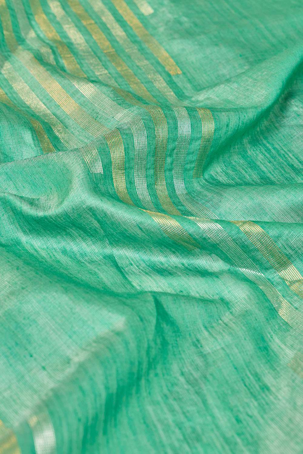 Dark Green Chattisgarh Woven Pure Tussar Silk Saree image number null