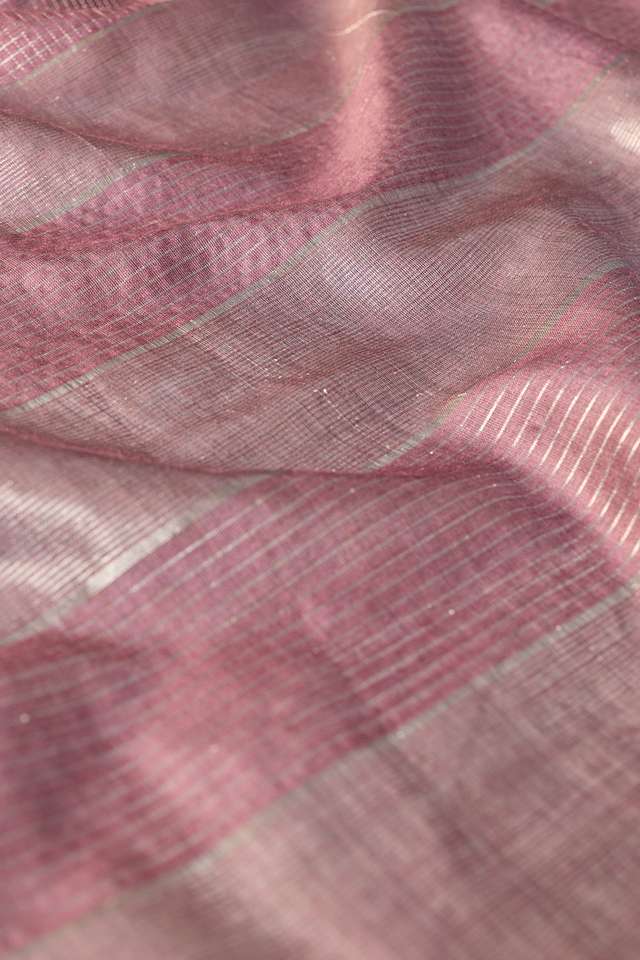 Purple Chattisgarh Woven Pure Tussar Silk Saree thumbnail image number null
