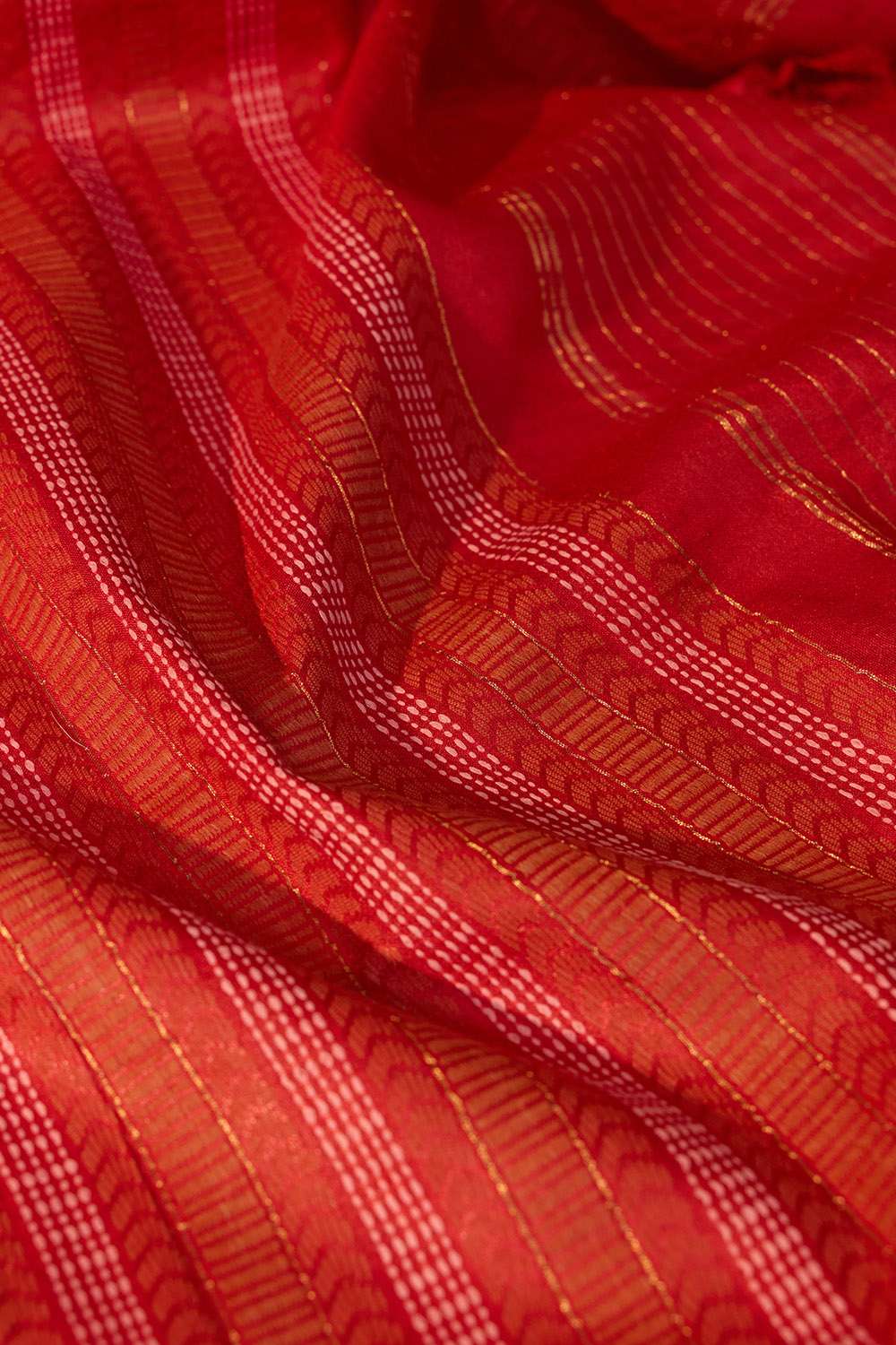 Red Chattisgarh Woven Pure Tussar Silk Saree image number null