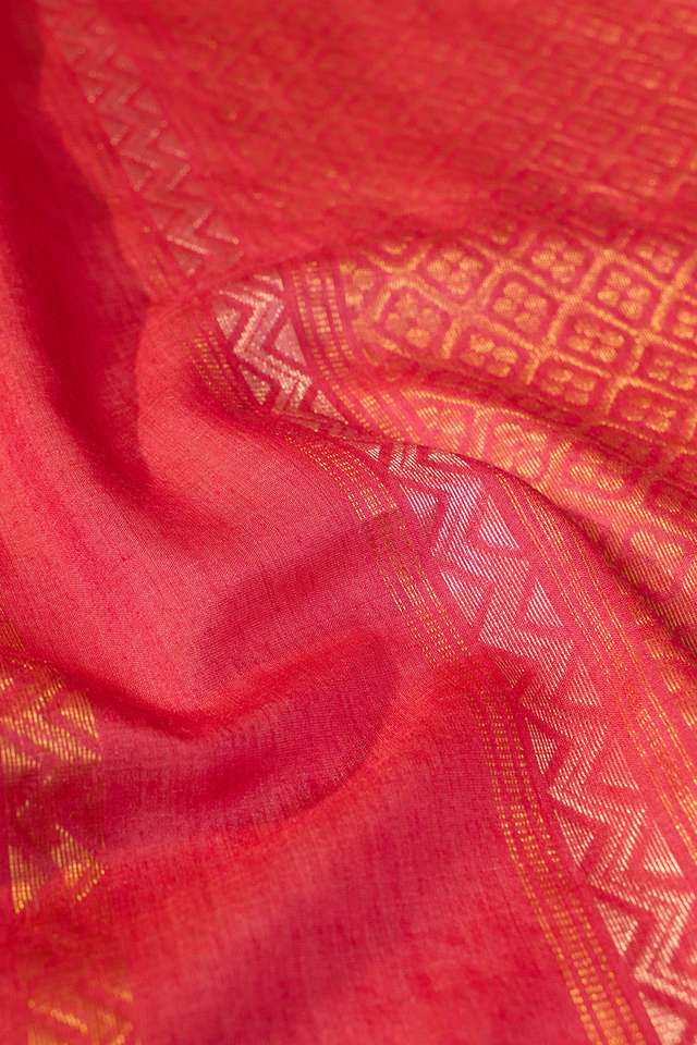 Pink Chattisgarh Woven Pure Tussar Silk Saree thumbnail image number null