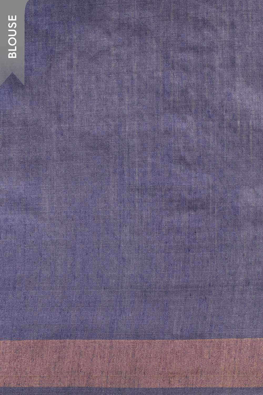 Dark Blue Chattisgarh Woven Pure Tussar Silk Saree image number null