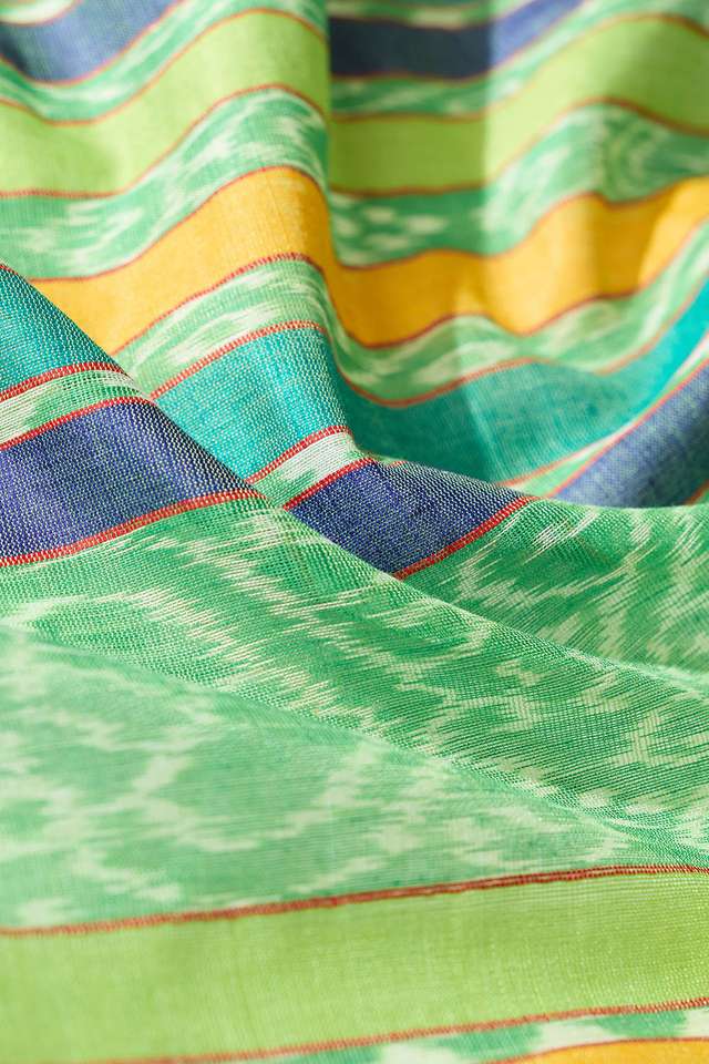 Red Ikat Pure Tussar Silk Gopalpur Saree thumbnail image number null