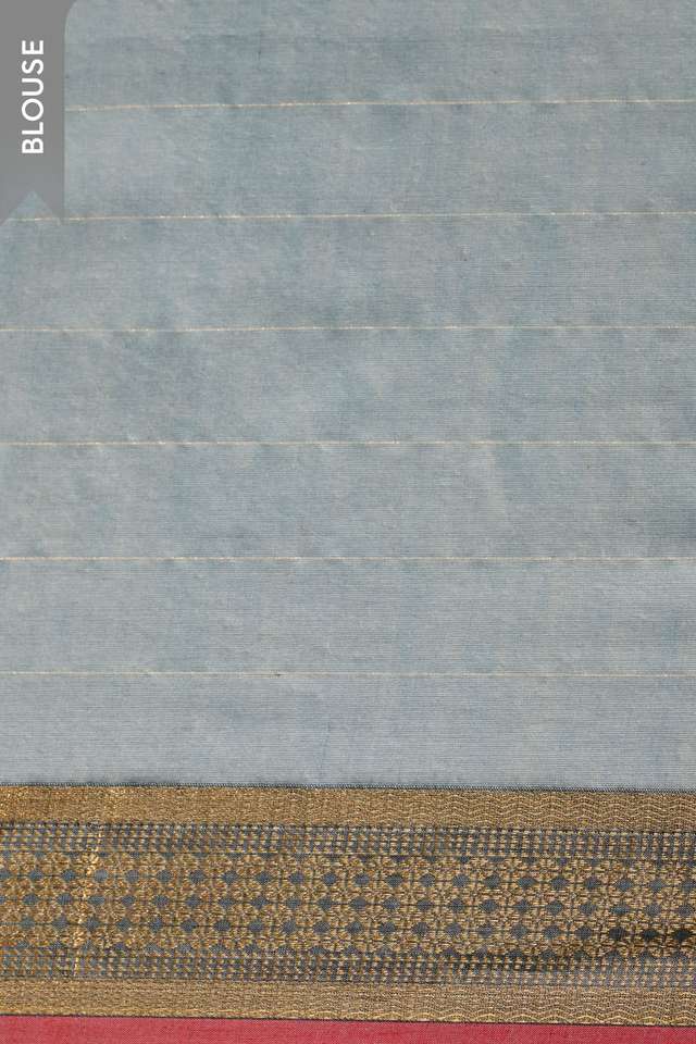 Blue Woven Pure Silk Cotton Maheshwari Saree thumbnail image number null
