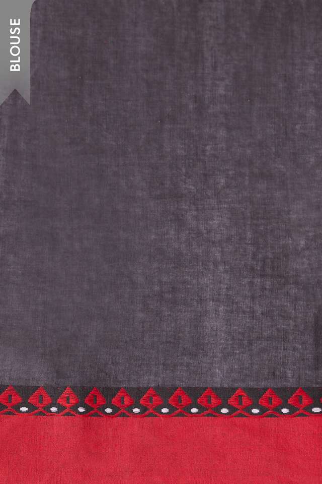 Purple Woven Pure Cotton Bengal Saree thumbnail image number null