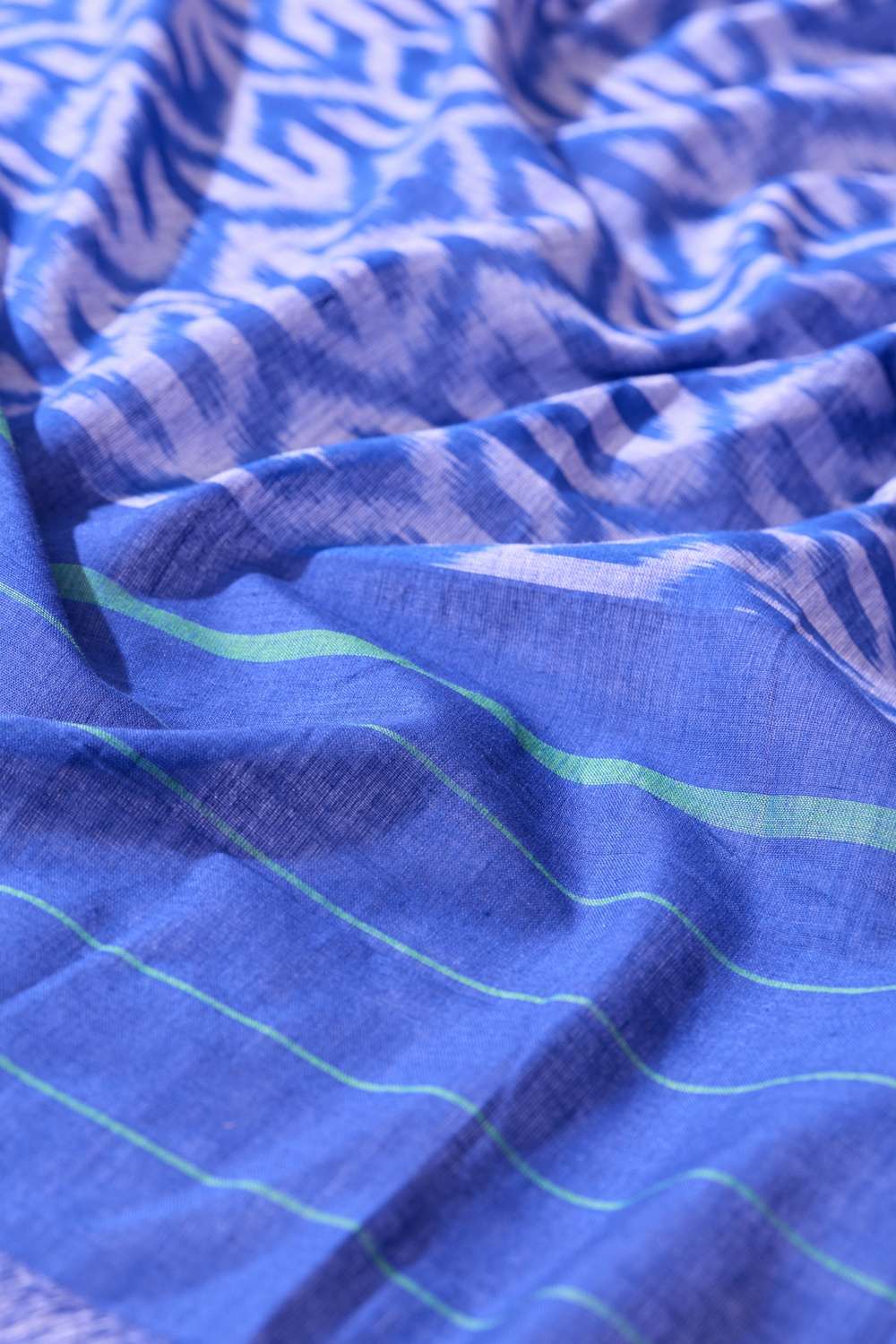 Blue Odissa Pure Cotton Ikat Saree image number null