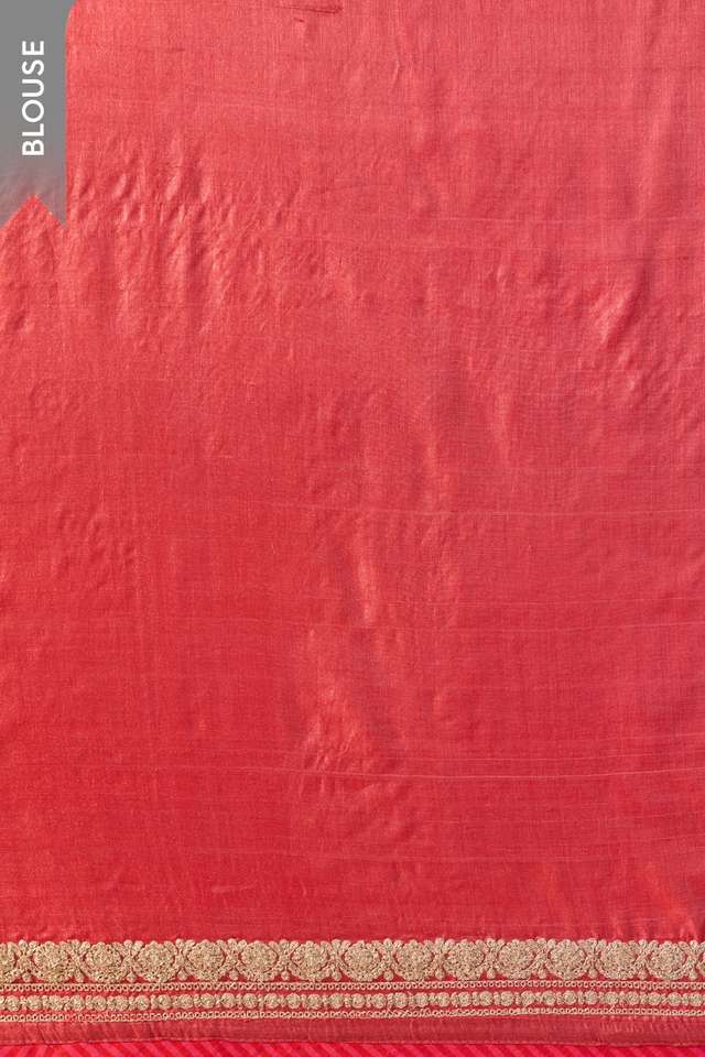 Red Bengal Pure Tussar Silk Embroidered Saree thumbnail image number null