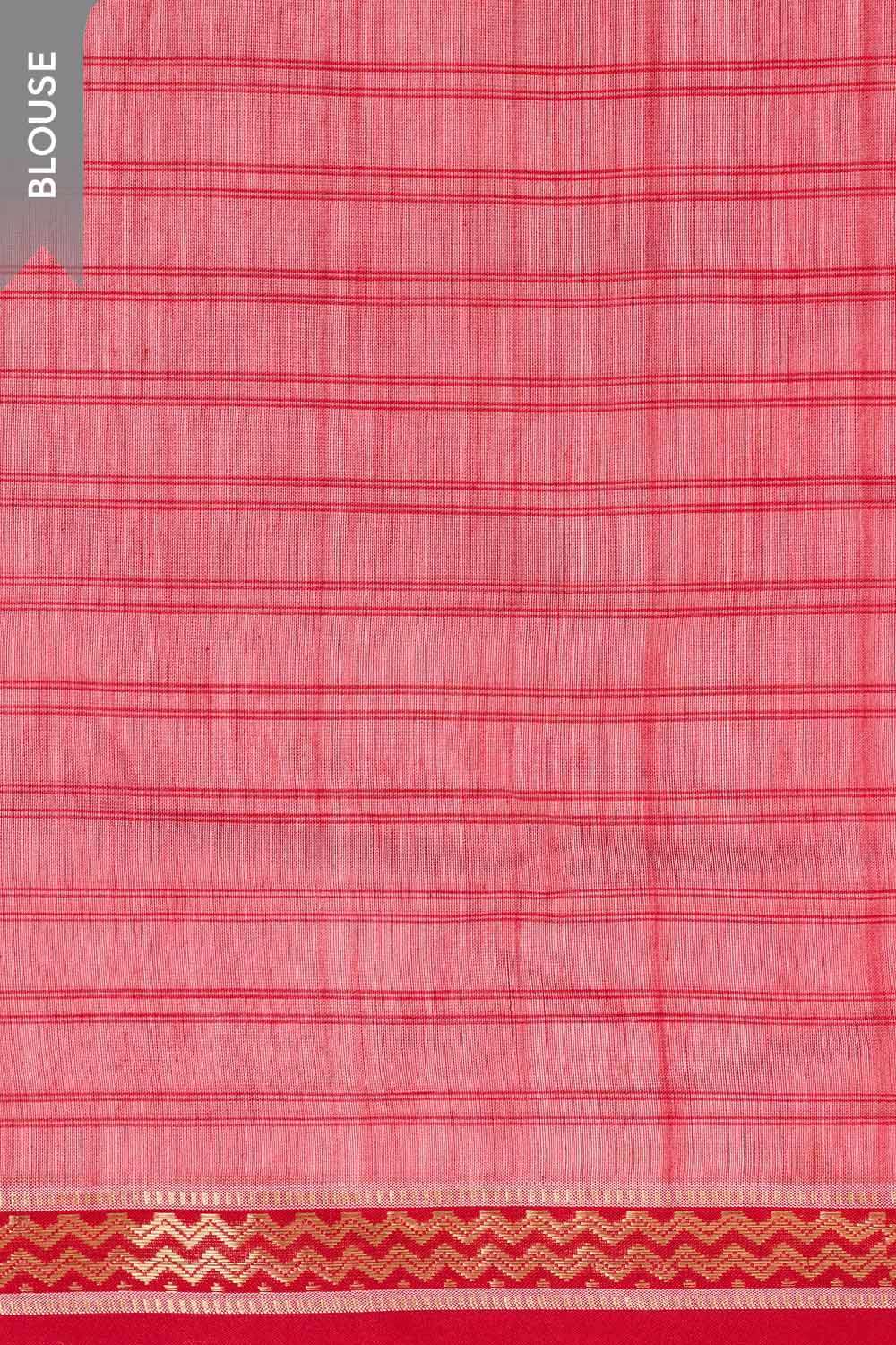 Off White Woven Pure Silk Cotton Maheshwari Saree image number null