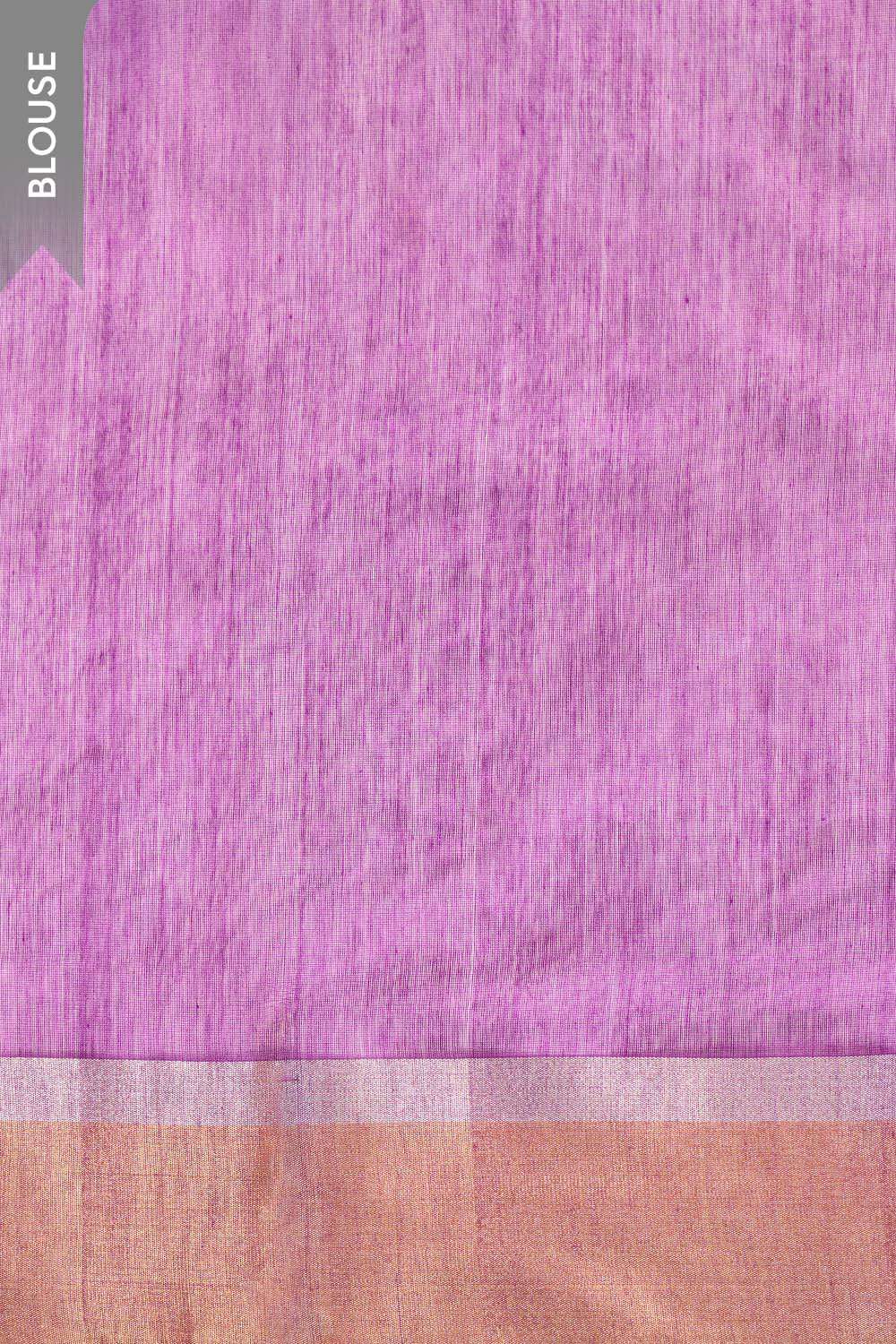 Purple Woven Pure Silk Cotton Chanderi Saree image number null