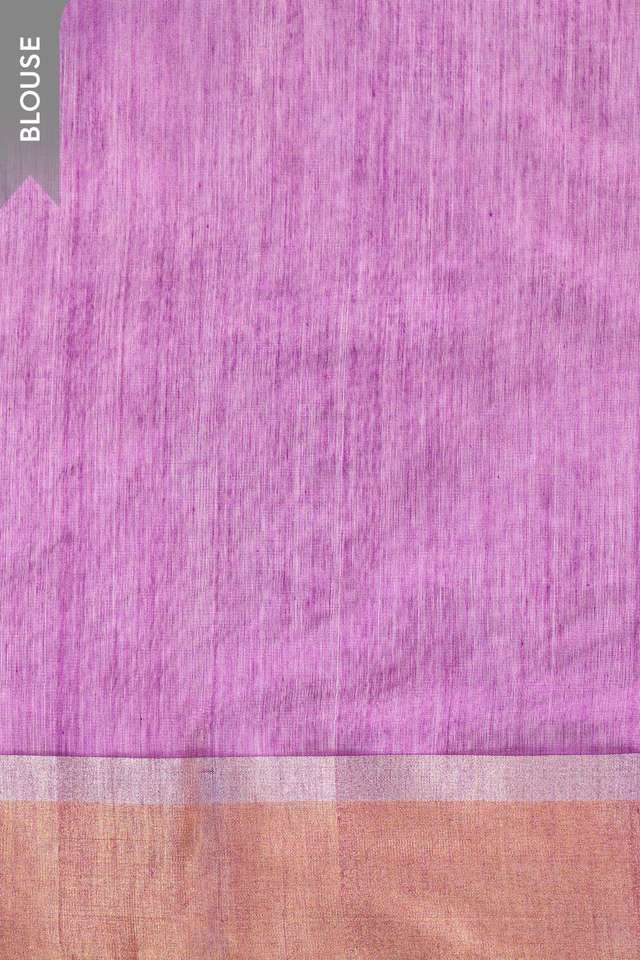 Purple Woven Pure Silk Cotton Chanderi Saree thumbnail image number null