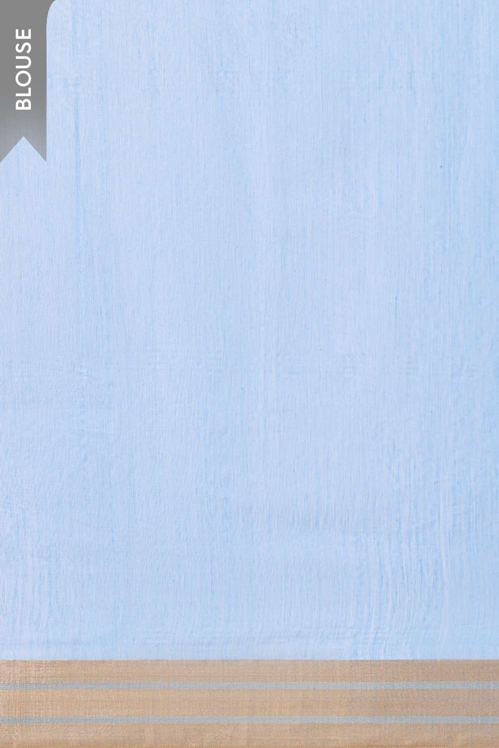 Light Blue Eknaliya Pure Silk Cotton Chanderi Saree image number null