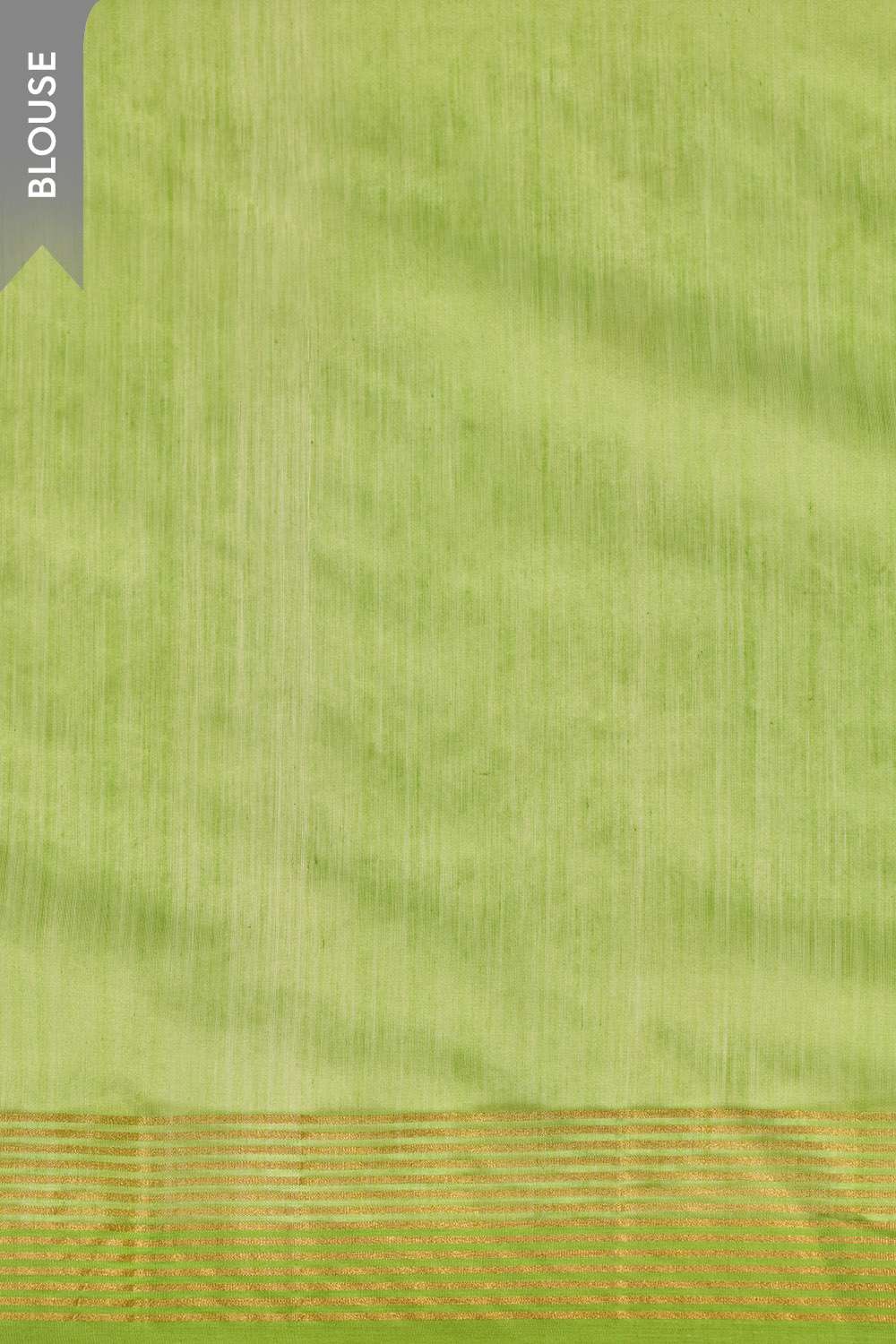 Green Woven Pure Silk Cotton Chanderi Saree image number null