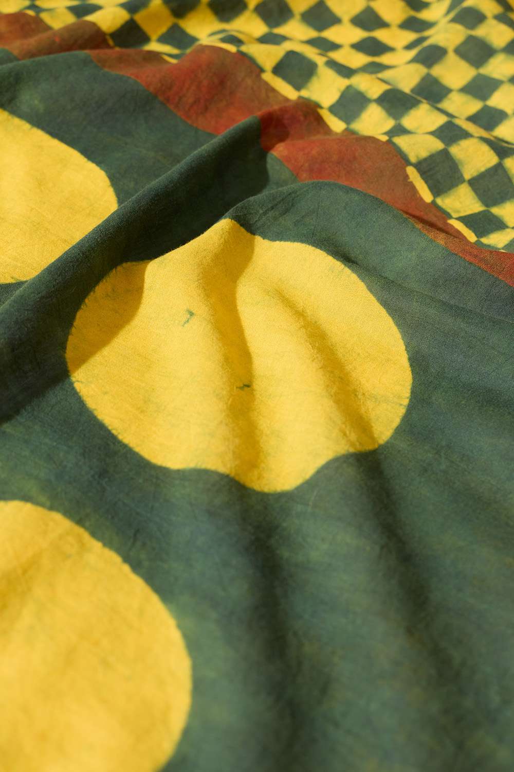 Green Gujarat Pure Cotton Ajrakh Saree image number null