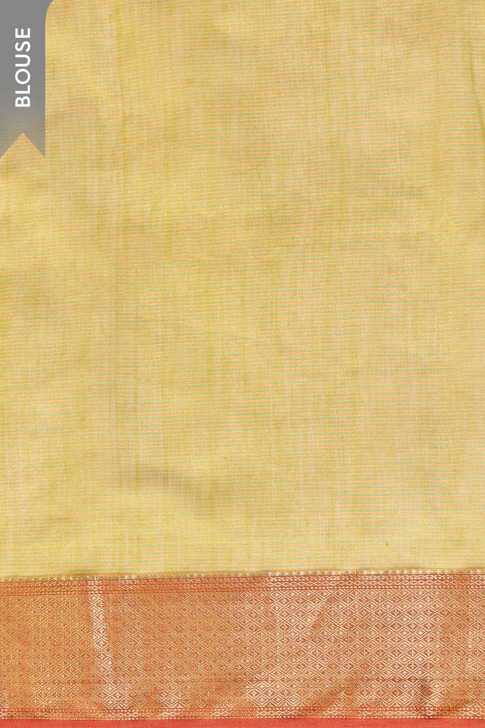 Light Green Woven Pure Tissue Cotton Maheshwari Saree image number null