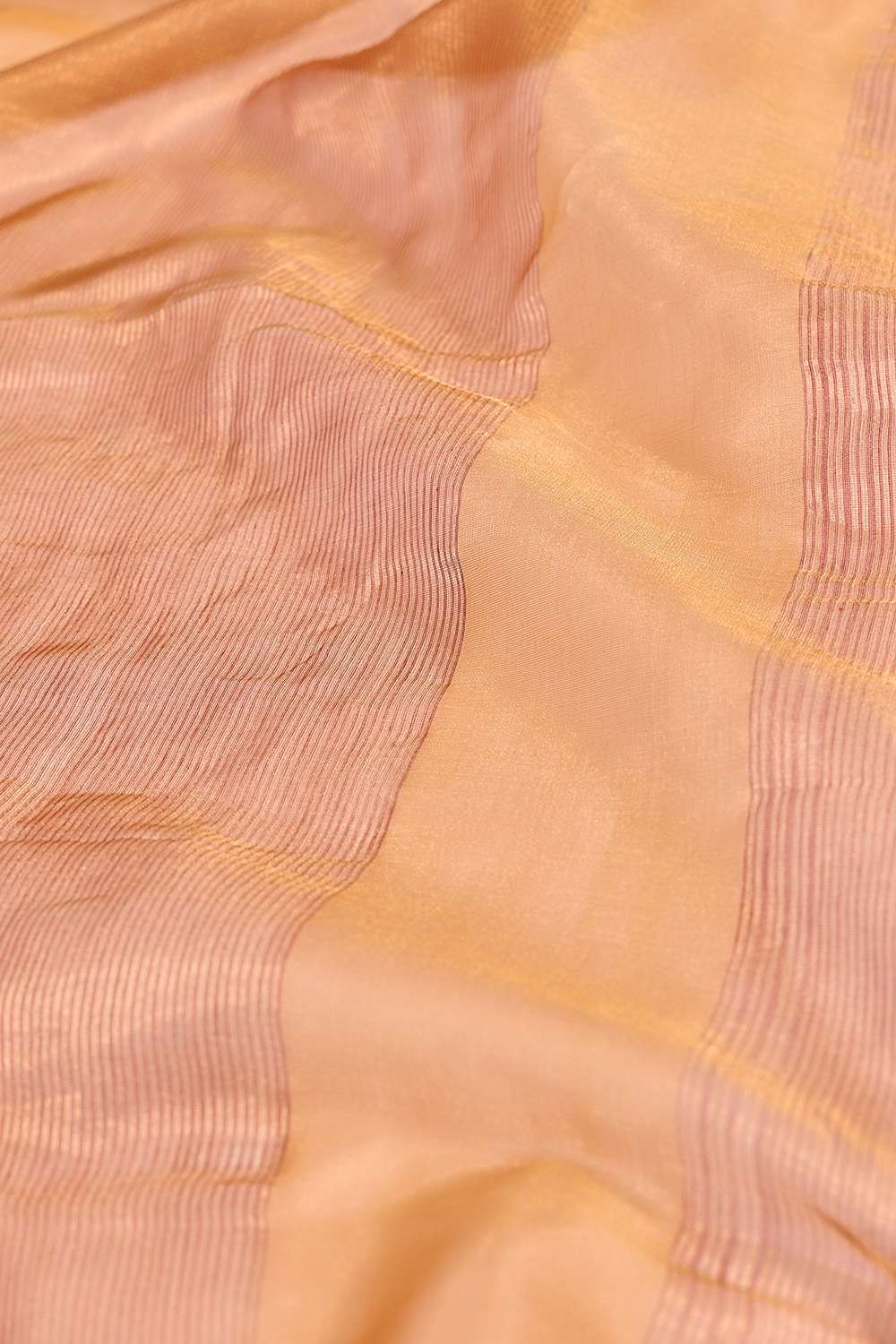 Beige Woven Pure Tissue Cotton Maheshwari Saree image number null