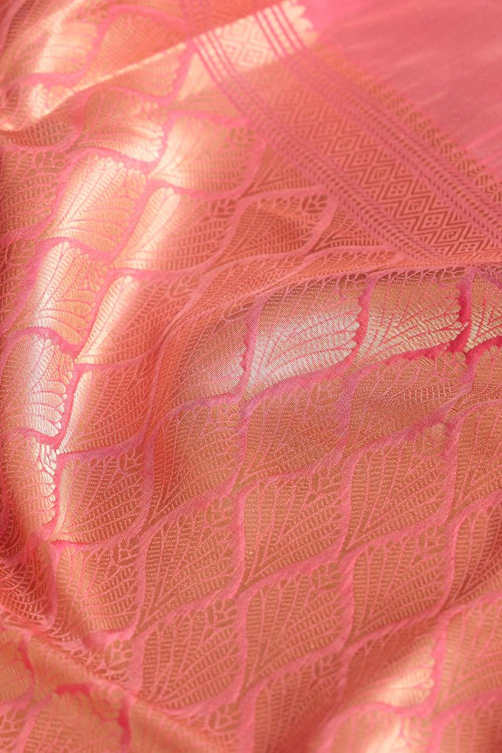 Pink Silk Viscose Cutwork Banaras Inspired Design Saree image number null