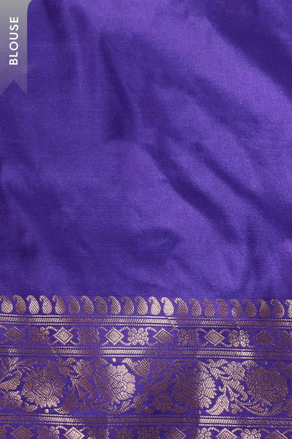 Dark Blue Silk Viscose Kadwa Saree image number null