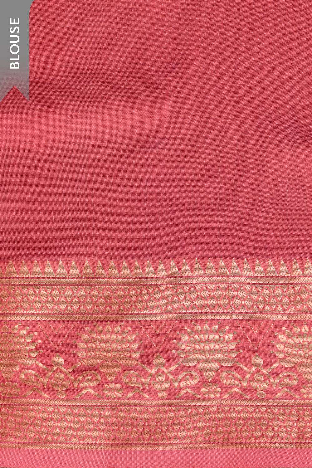 Pink Silk Viscose Kadwa Banaras Inspired Design Saree image number null