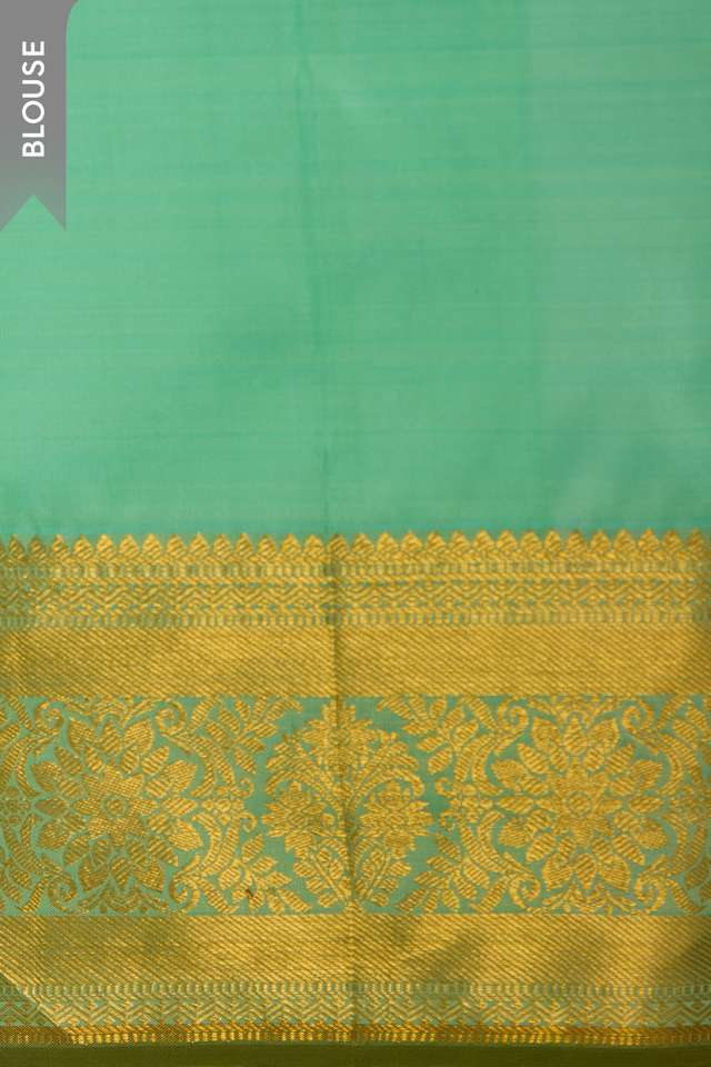 Light Green Pure Silk Woven Kanjivaram Saree thumbnail image number null