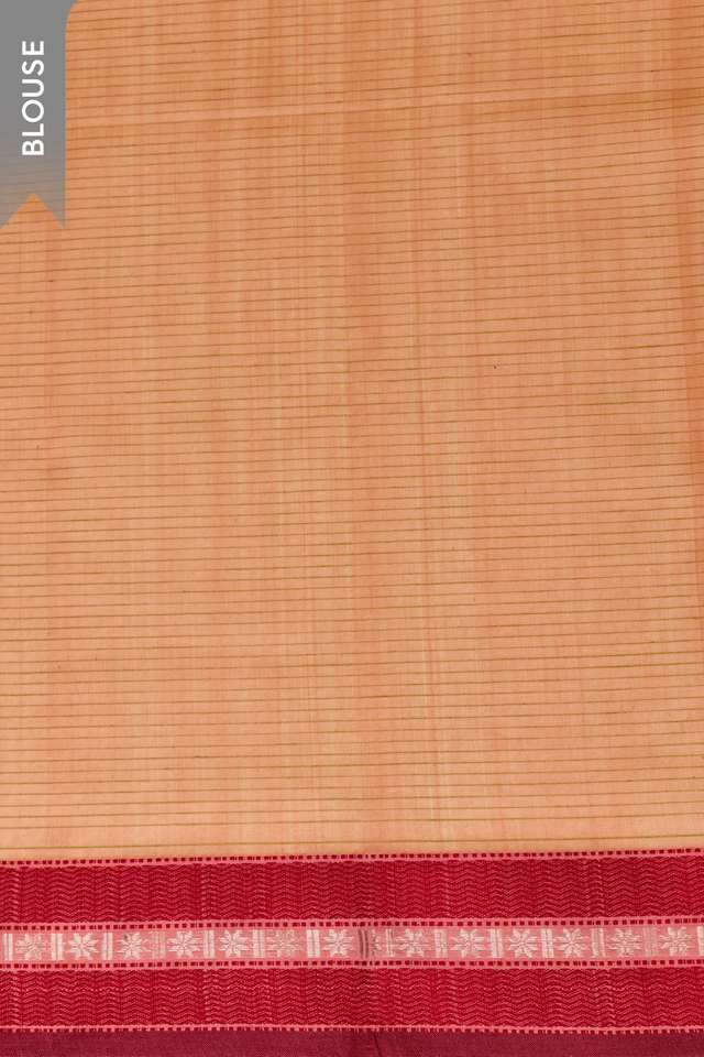Orange Woven Pure Silk Cotton Maheshwari Saree thumbnail image number null