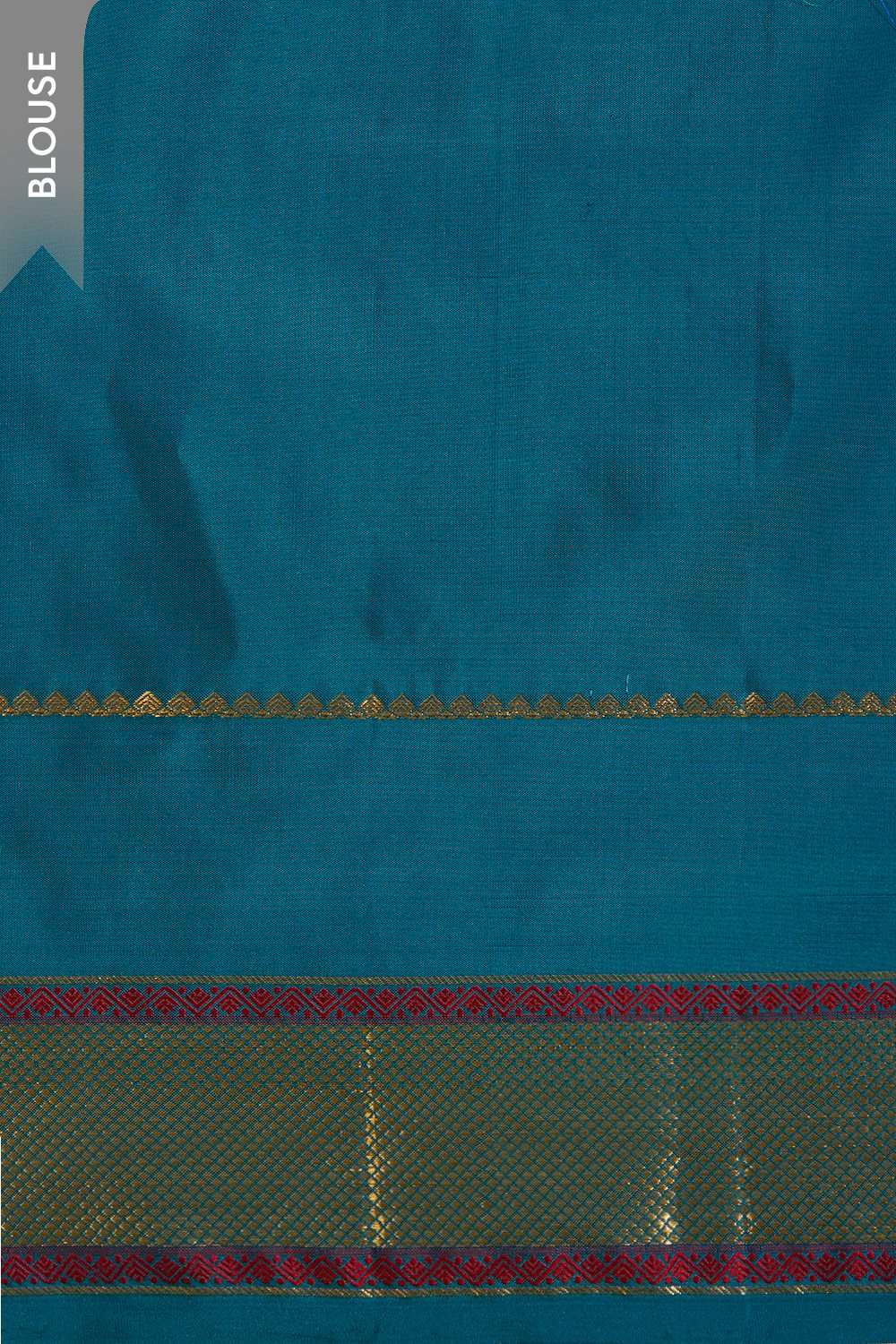 Dark Orange Pure Silk Woven Kanjivaram Saree image number null