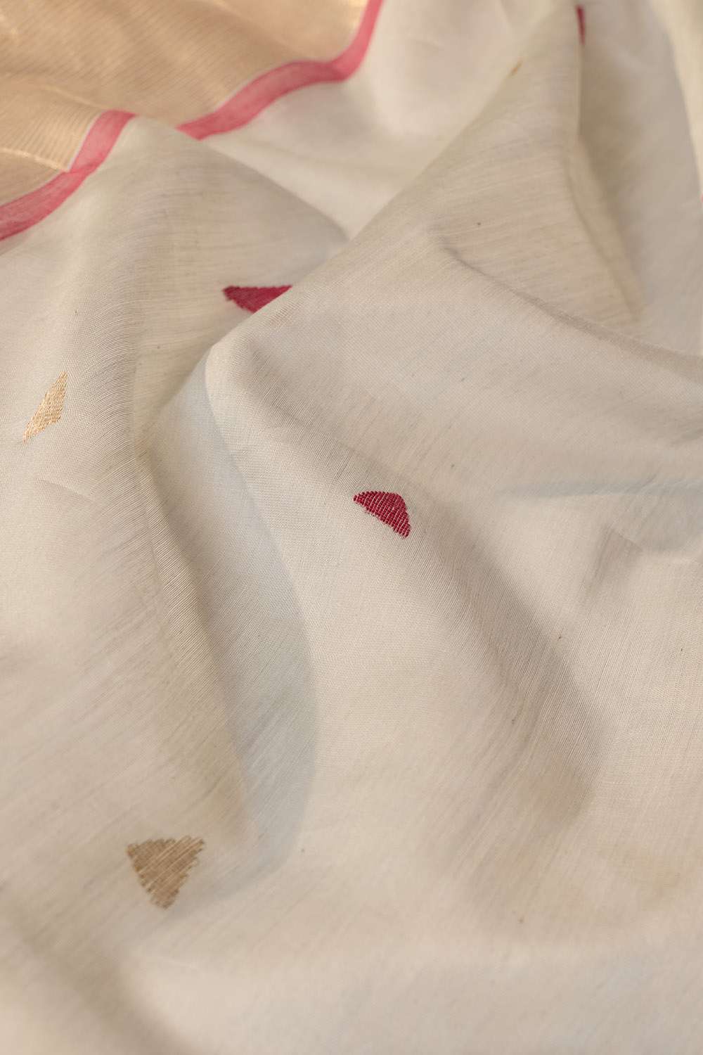 Grey Woven Pure Silk Cotton Chanderi Saree image number null